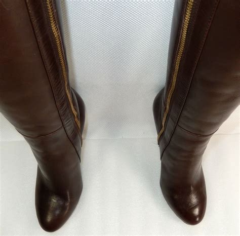 michael kors st16g tall black leather boots|Michael Kors designer boots.